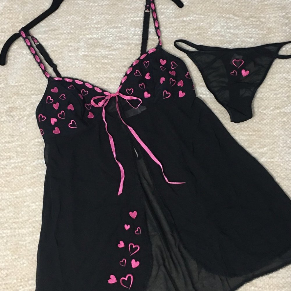 NWOT Victoria's Secret Babydoll Lingerie Set XS